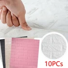 10 шт. самоклеящаяся 3D наклейка кирпич DIY Водонепроницаемый пены обои в детской комнате Кухня потолочная Фон Наклейки на стены