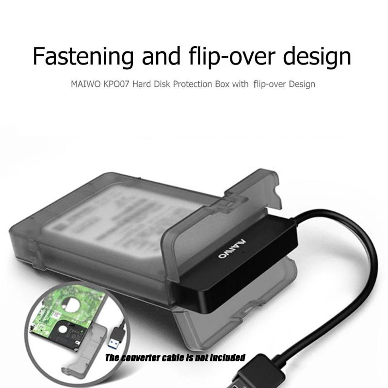 

Защитный чехол для жесткого диска MAIWO KP007, защитный чехол для жесткого диска 2,5 дюйма HDD/SSD 9,5 мм/0,37 дюйма SATA, жесткий диск