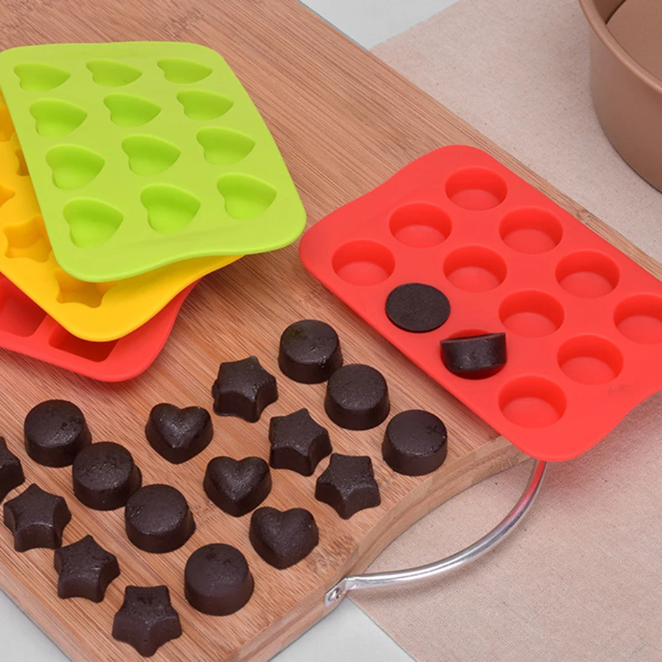 Силиконовая форма для шоколада 12 чашек мульти гибкая коробка льда лоток виски
