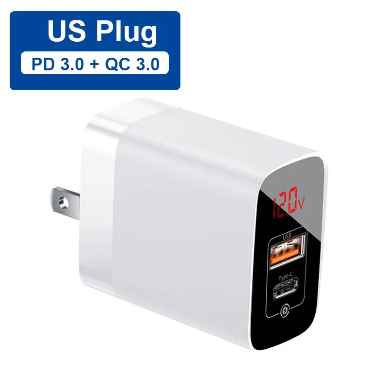 USB PD3.0 QC3.0 US Baseus 18 Вт type C USB зарядное устройство для iPhone 11 Pro Max Quick Charge 3,0 PD3.0 быстрое зарядное устройство для телефона с FCP AFC для huawei samsung - Тип штекера: USB PD3.0 QC3.0 US