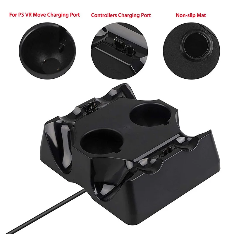 Зарядная док станция 4 в 1 зарядная для PS Move Motion игрового контроллера PS4 Playstation