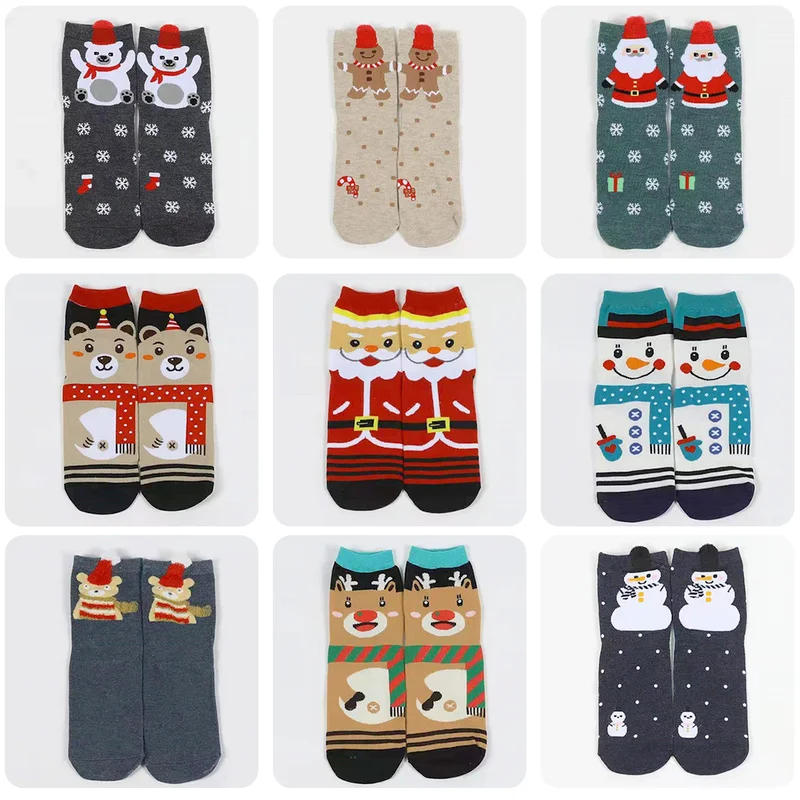 

Cartoon Christmas Socks Ornaments Merry Christmas Decorations for Home Christmas Gifts Xmas Noel Navidad Happy New Year Supplies