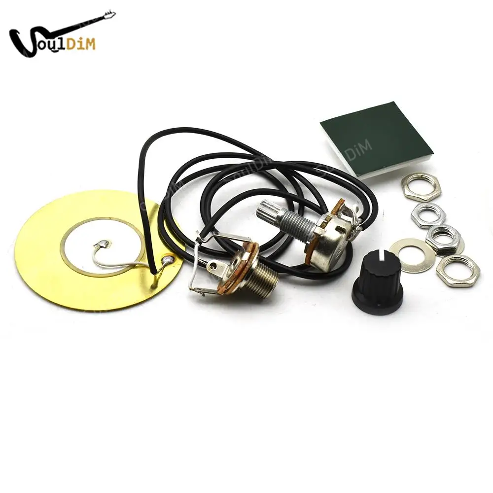 

Звукосниматель гитары, пьезо-преобразователь, предварительный проводной усилитель с разъемом 6,35 мм для акустической гитары, укулеле, сигар...