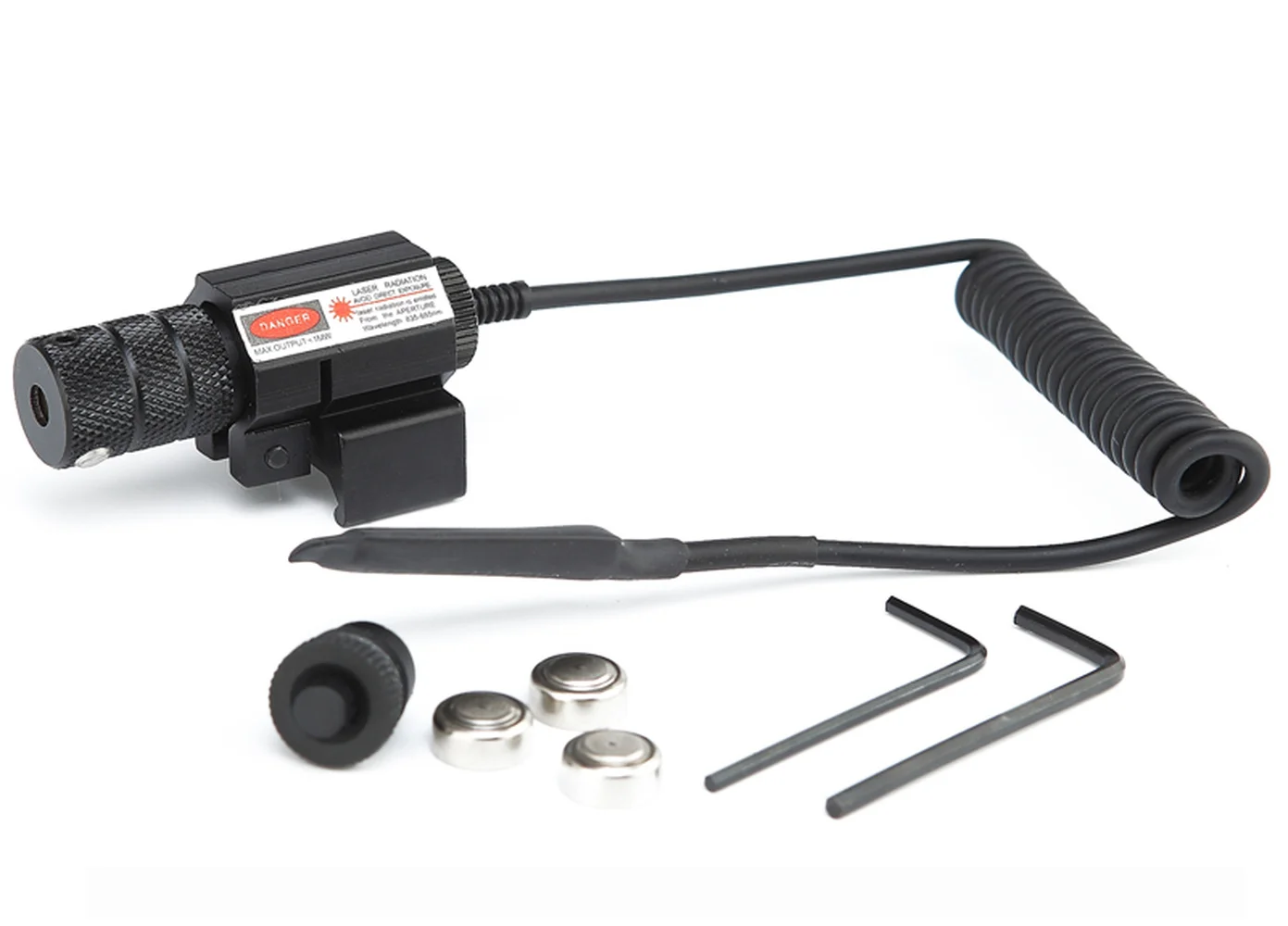 Матовый черный алюминиевый Тактический красный лазерный прицел с рельсовым