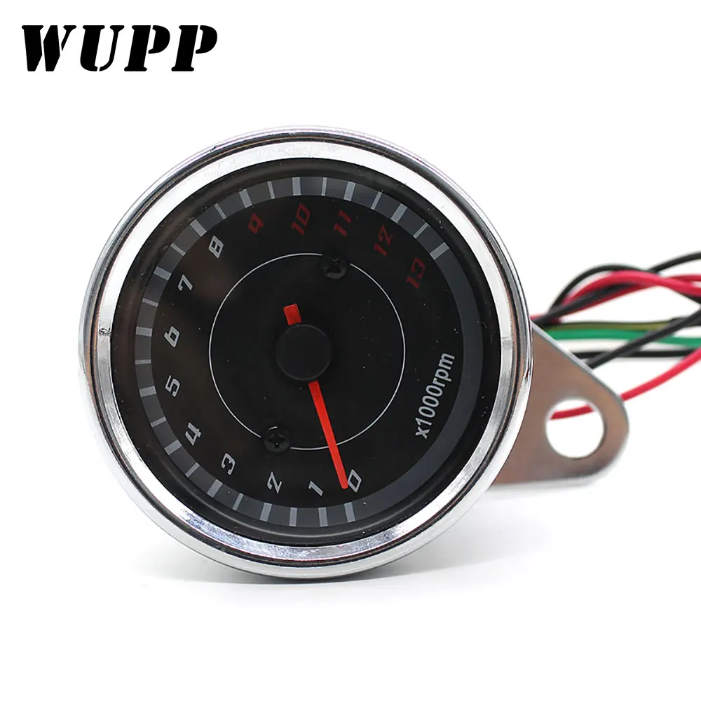 

WUPP 1000 RPM universal motorcycle tachometer LED Screen DC 12V Meter Gauge 13K speedometer for honda Yamaha Suzuki