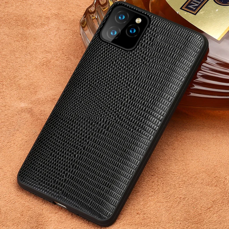 Чехол для телефона из натуральной кожи для iphone 11 pro 11 11max текстура кожи ящерицы задняя крышка для iphone 6 6S 7 8 Plus X 5 5S SE чехол s