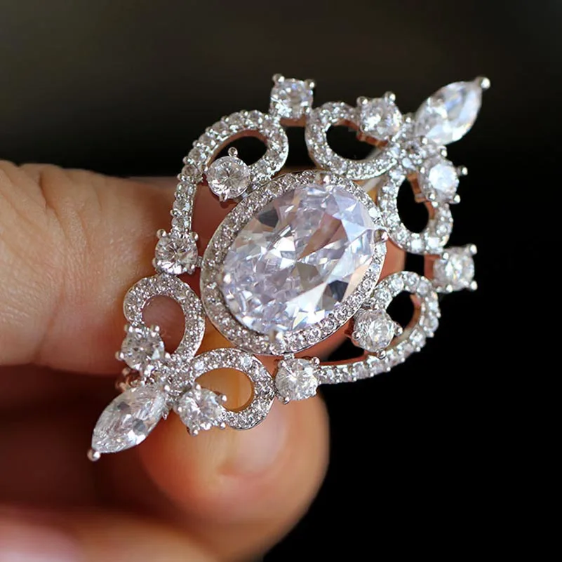 

Fashion Vintage Gothic Brooch For Men and Women Wedding Clothes Accessories High Quality Sparkling AAA Cubic Zirconia Brooches