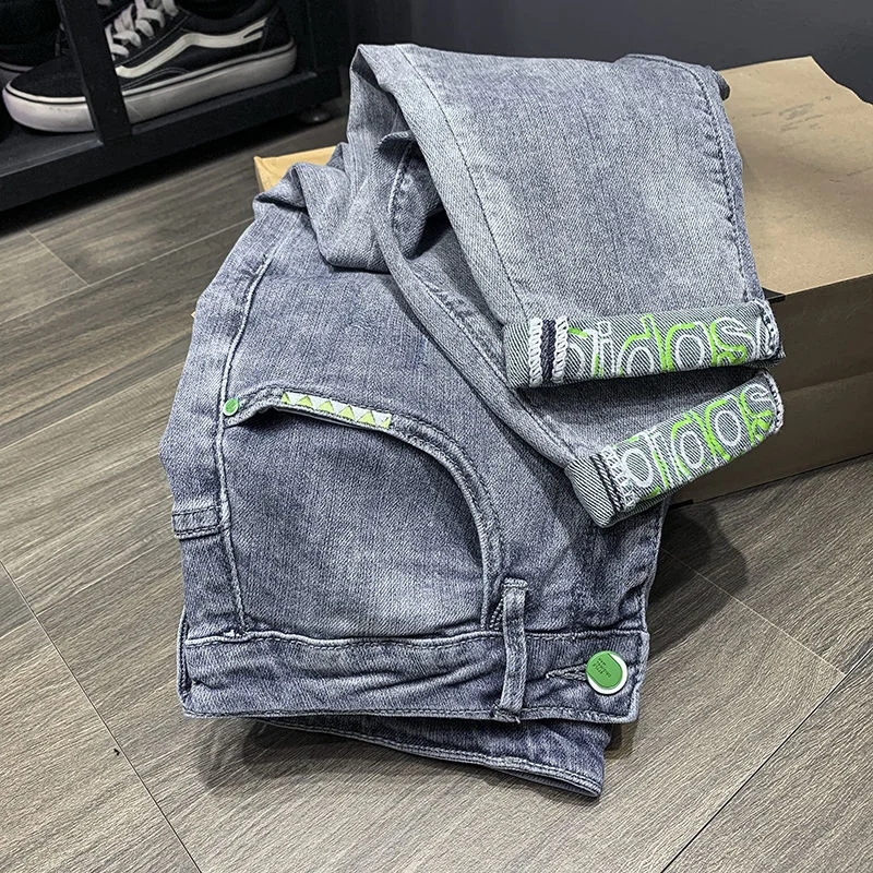 

Washed Ripped Jeans Men's Casual Sports Loose Harem Pants Youth Stretch Trend Nine-point Trousers Clothes Hiphop Streetwear Jean