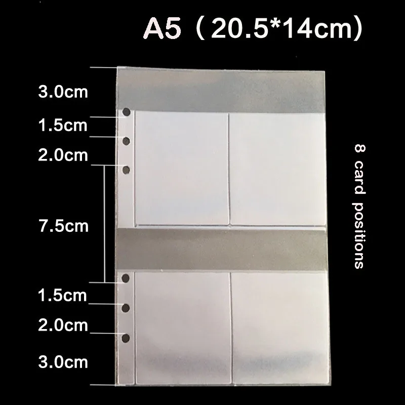 card bag A5 полупрозрачный, полипропилен сумка с отрывными листами Билл информация сумка Билл Противоударная сумка - Цвет: card bag