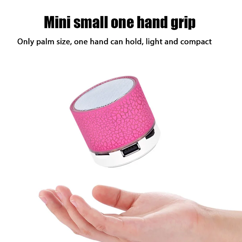 New Mini Universal Portable Bluetooth Speaker Wireless Sound Box Small Crack LED TF Card USB Stereo Subwoofer With Buttons | Электроника