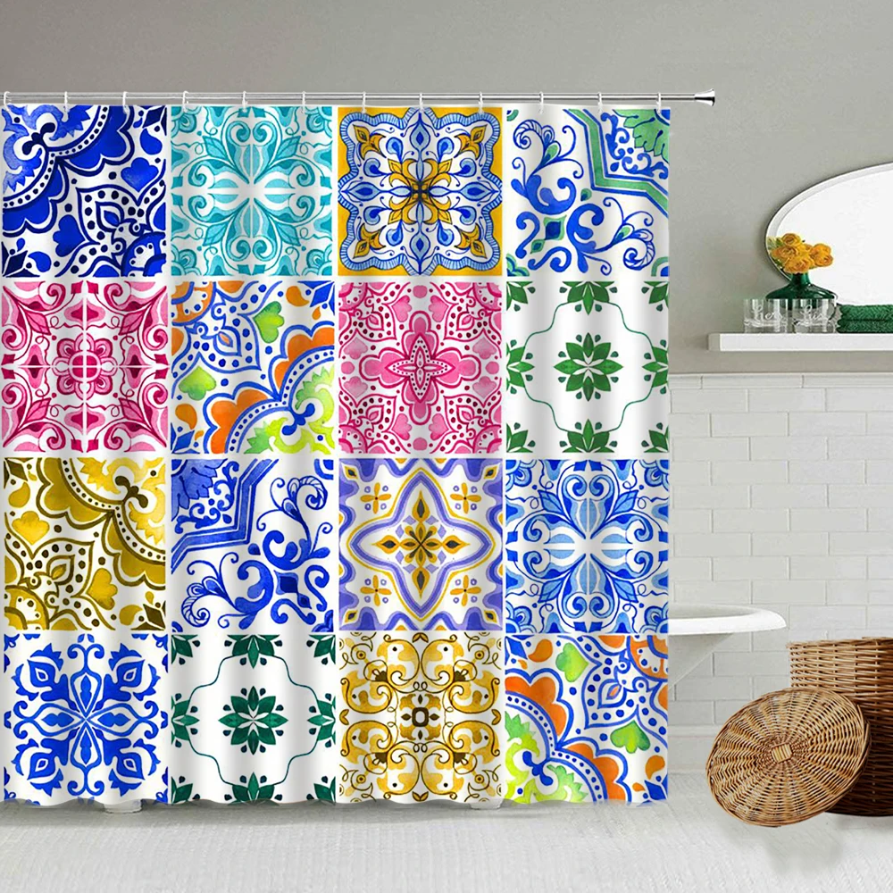 Занавески для душа из полиэстера водостойкие в стиле бохо |