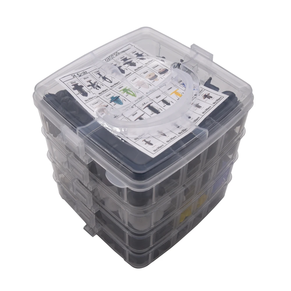 

620pcs Auto Fastener Clip Mixed Car Body Push Retainer Pin Rivet Bumper Door Trim Panel Retainer Fastener Kit Engine Cover Fende