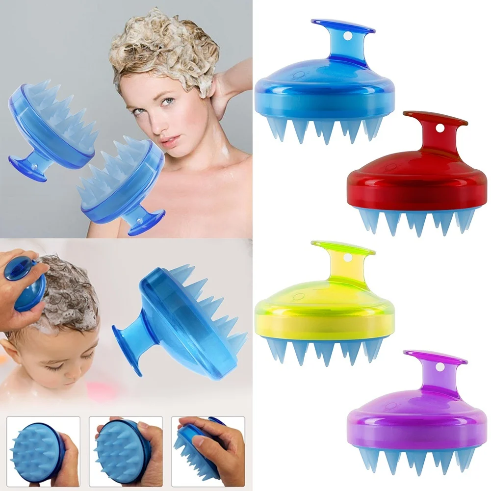 

Silicone Hair Brush Shampoo Scalp Brush Comb Head Spa Slimming Massage Brush Body Hair Washing Comb Shower Bath Brush Dropship