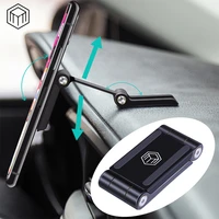metal magnetic double damping adjustable folding car phone holder