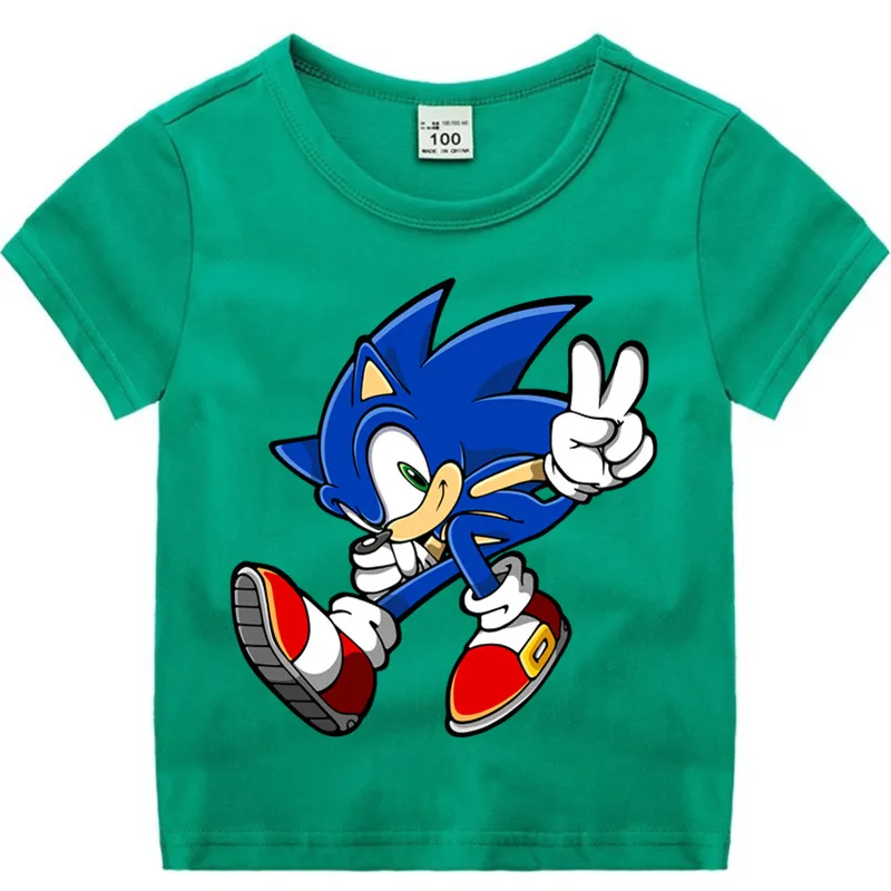 Хлопковая футболка с аниме для маленьких мальчиков и девочек детская