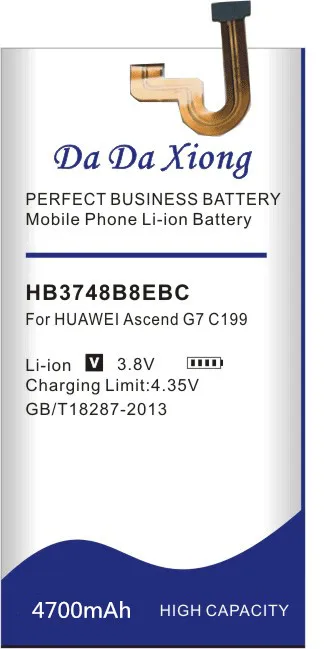 Новый список моделей [HB3748B8EBC] Мобильный телефон Аккумулятор для Huawei AscendG7-TL100 G7