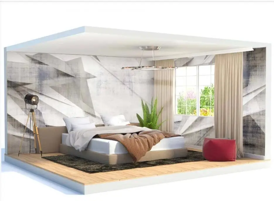 3d murals wallpaper Children's room three-dimensional abstract architectural color block whole house background wall | Обустройство