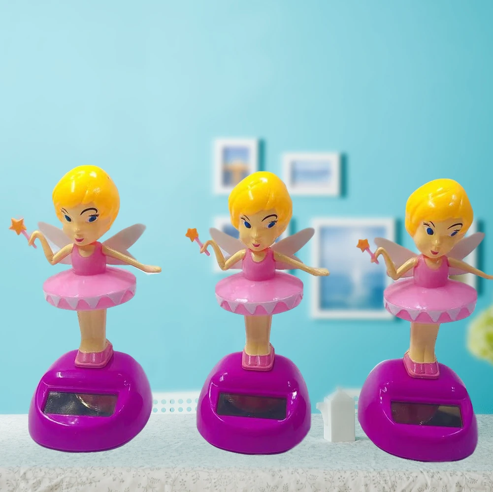 

Car Solar Swinging Doll Cute Cartoon Shaking Head Girl Car Decoration Interior Kids Toys Gift Solar Swinging Girl Car Ornament