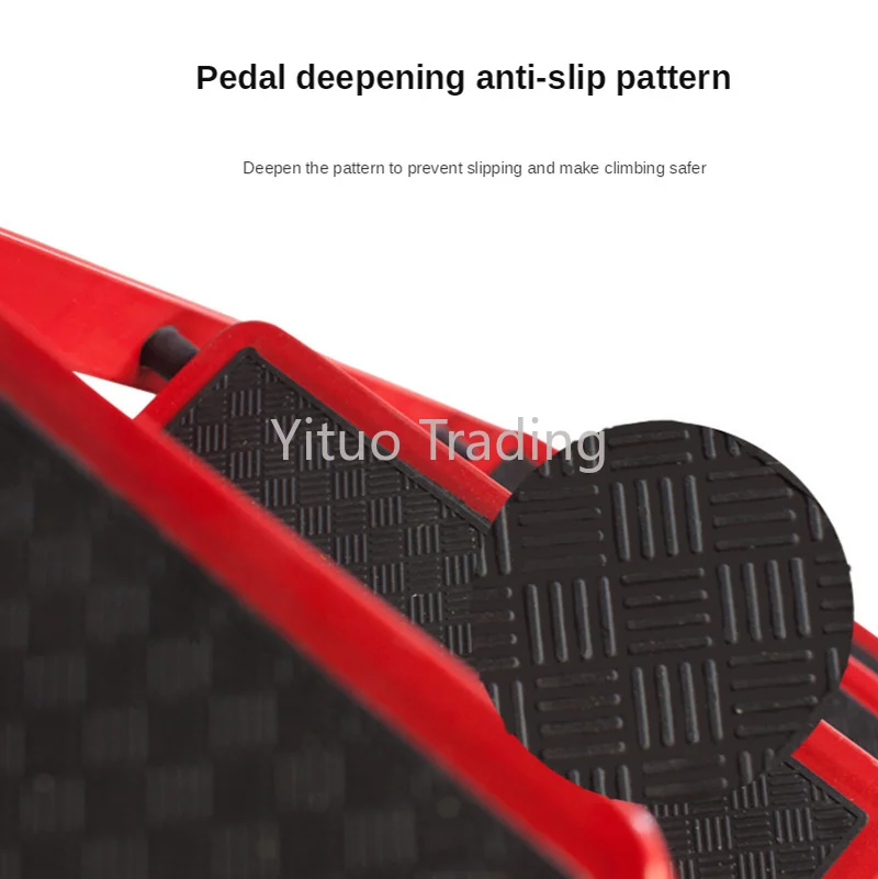 Складная односторонняя лестница домашняя утолщенная стальная труба в елочку из