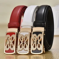 peikong womens genuine leather fashion retro belt high quality luxury brand ladies metal automatic bucklenew belt with jeans