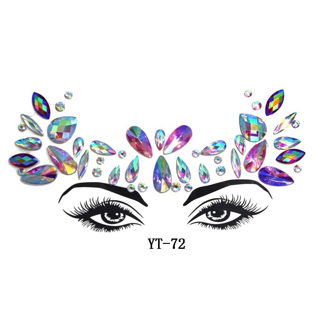 3d наклейка с кристаллами для музыкального фестиваля модная блестящая акриловая