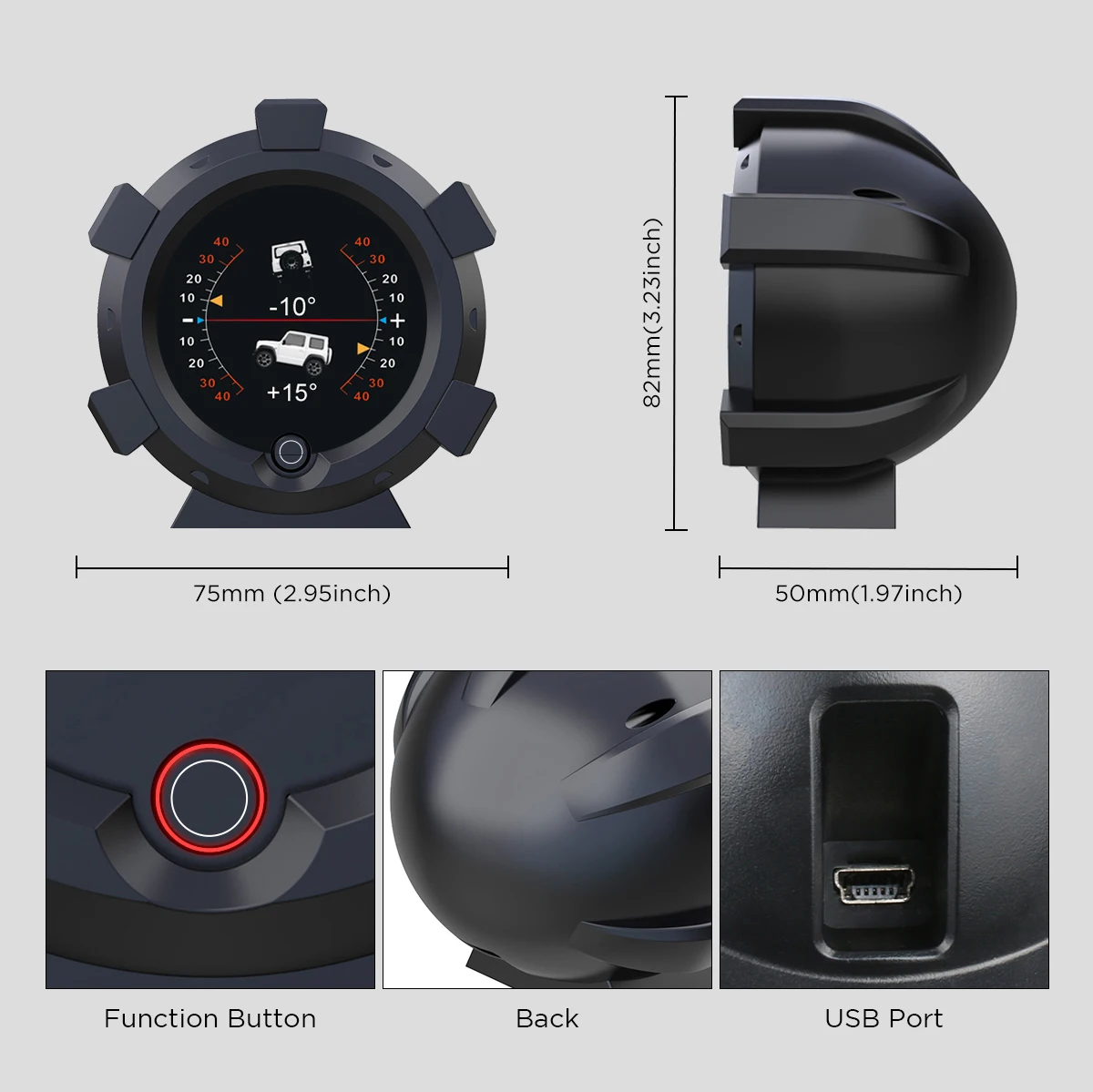 Автомобильный Инклинометр AUTOOL X95 4 х4 со спутником и временем наклона для