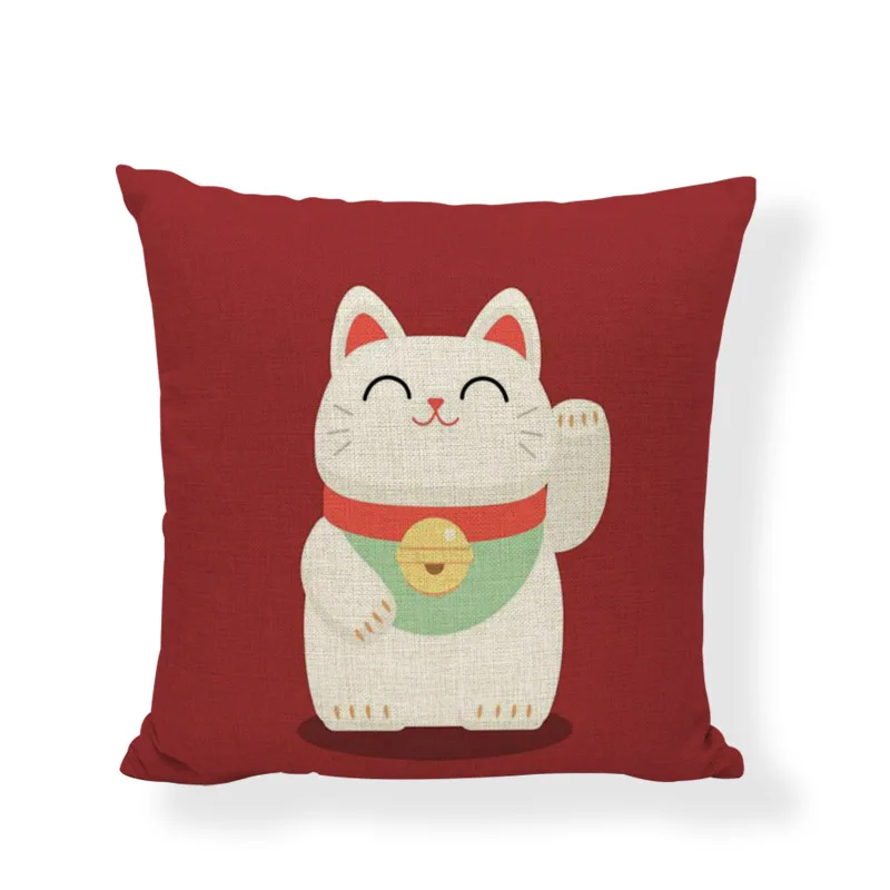 Мультяшные животные богатый Кот Чехол для декоративной подушки украшение дома