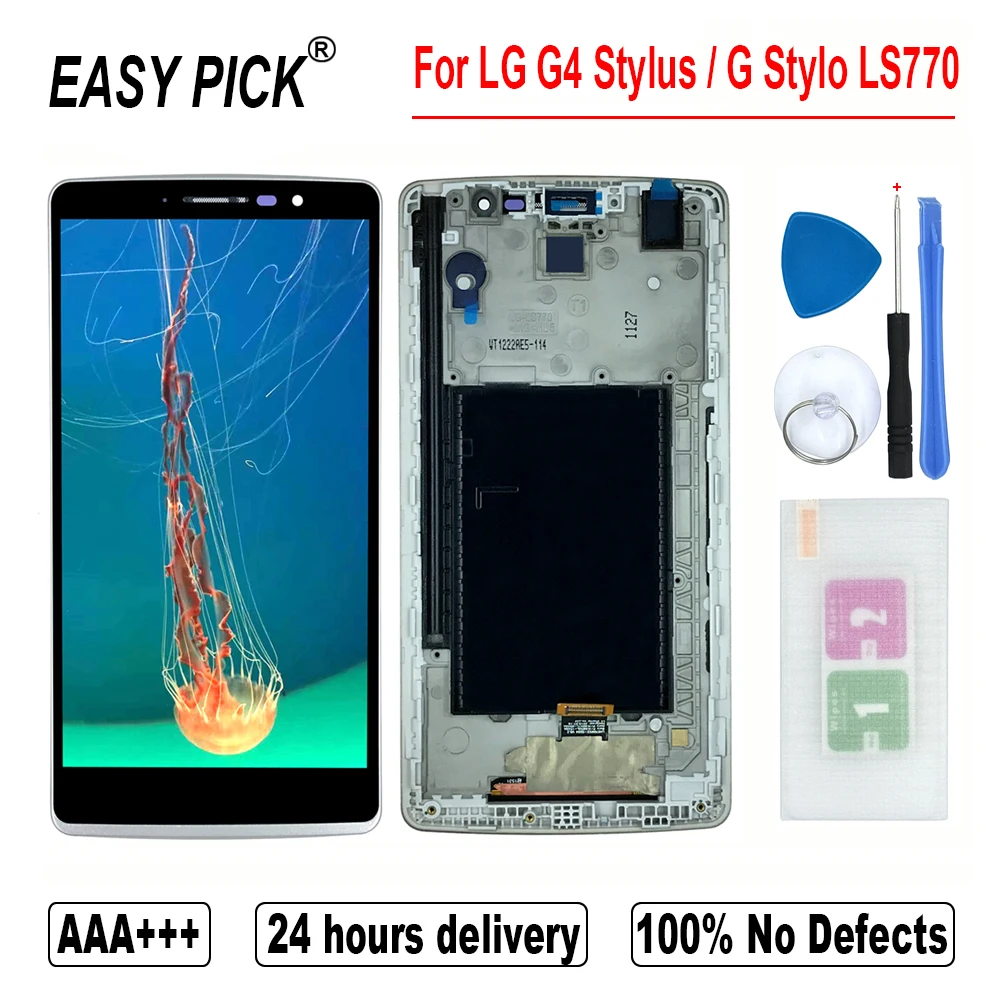 ЖК дисплей кодирующий преобразователь сенсорного экрана в сборе для LG G Stylo LS770 MS631