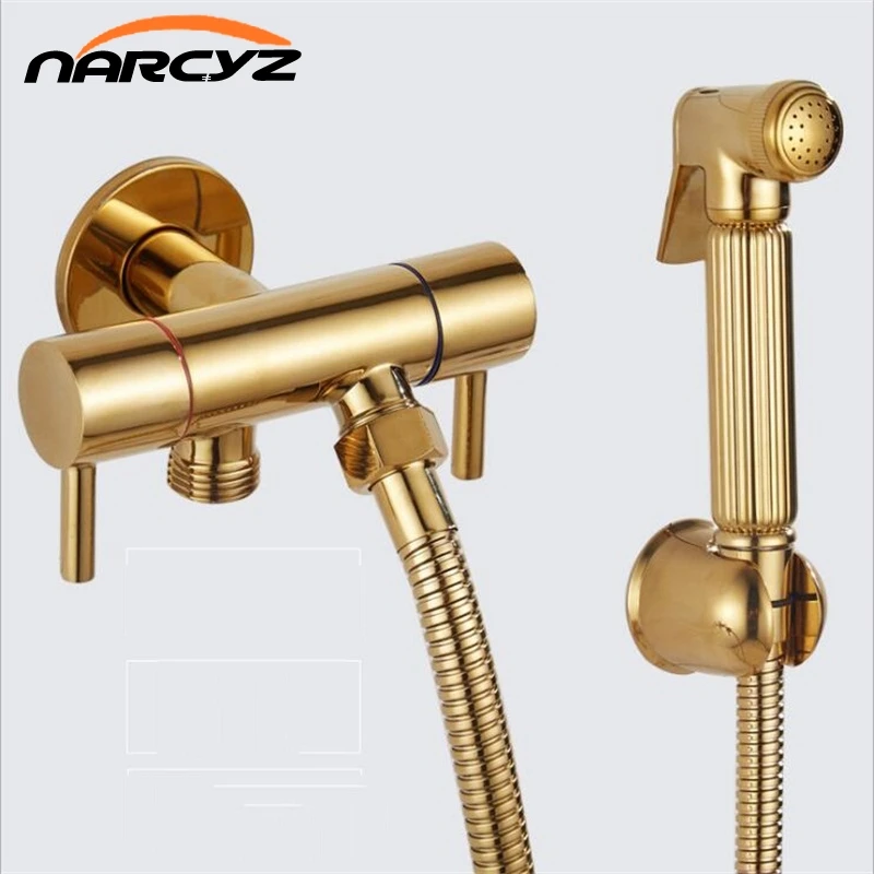 Настенный латунный смеситель для биде угловой клапан холодной воды в туалете