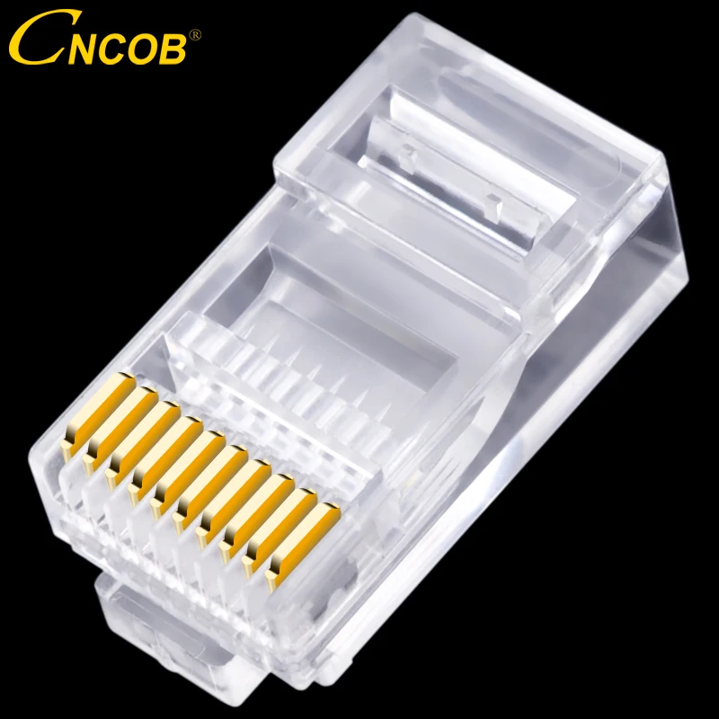 Коннектор Ethernet 10P10C RJ48 RJ50 Cat5E UTP чипы из чистой меди модульная кристальная головка