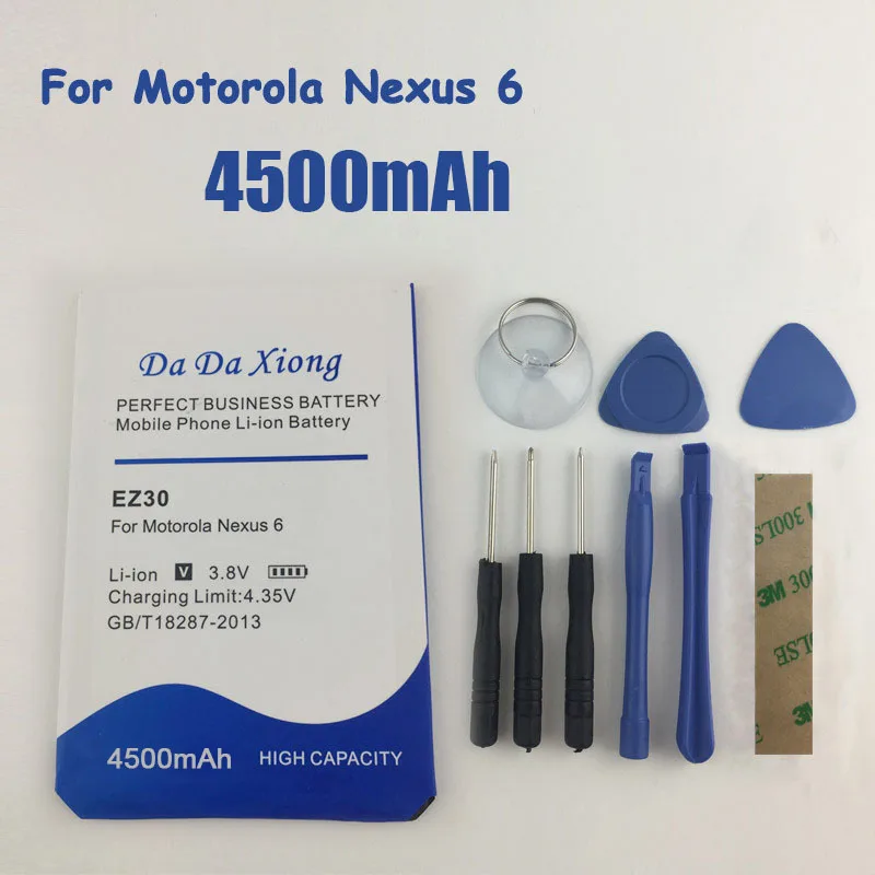 Горячая Распродажа DaDaXiong 4500mAh EZ30 батарея для Motorola Nexus 6 Google XT1115 XT1110 Nexus6 сотовый