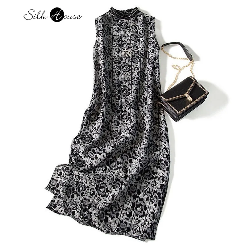 Оригинальные кружевные с цветочным принтом платье 2020 лето новая элегантная