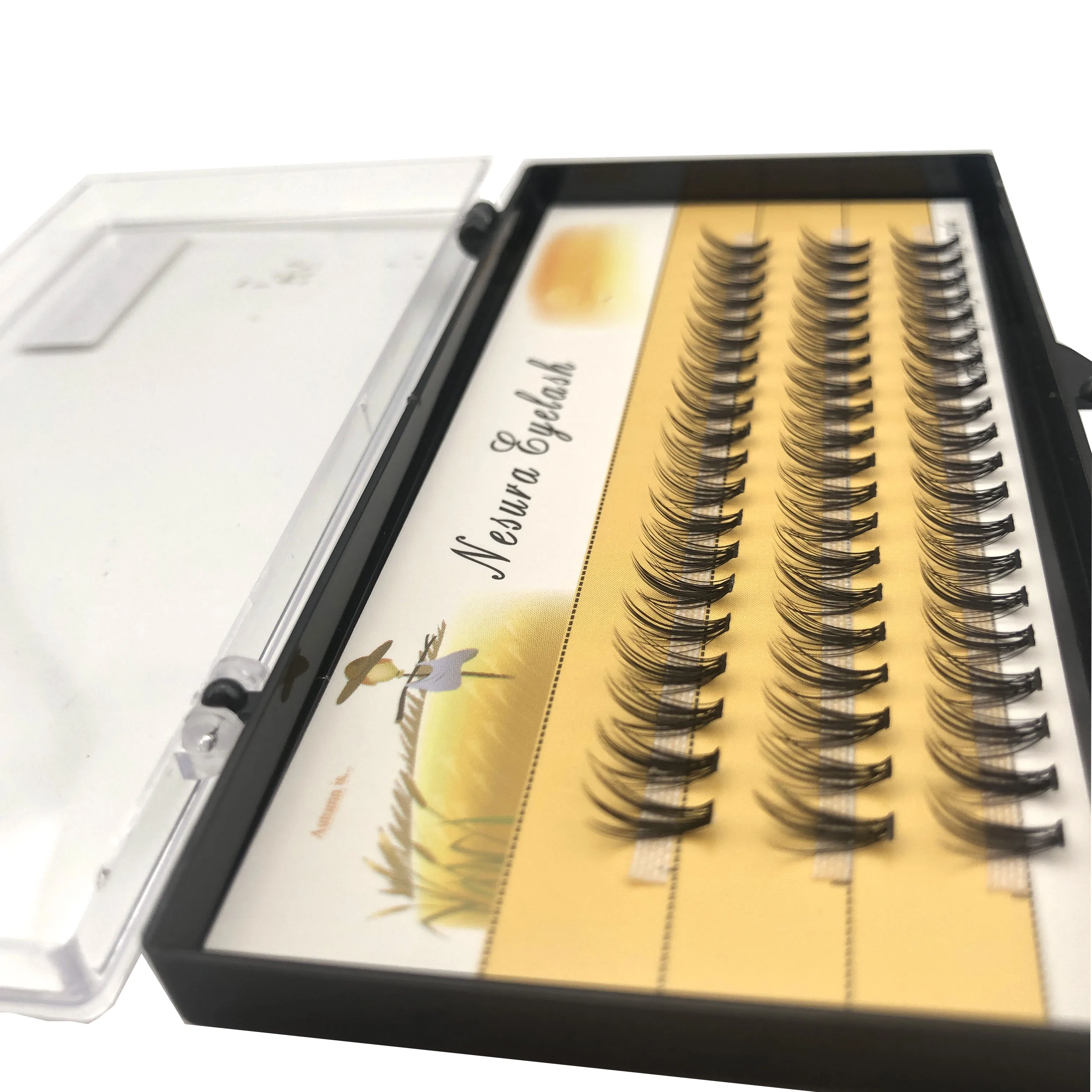 1 box 60 clusters 20/30D extension eyelashes, individual eyelashes, Natural Thick False Eyelashes, , Individual Eyelash Bunche