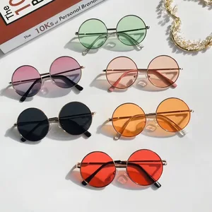 Fashion Retro Round Sunglasses Women Sun Glasses Lens Alloy Sunglasses female Eyewear Frame Driver G