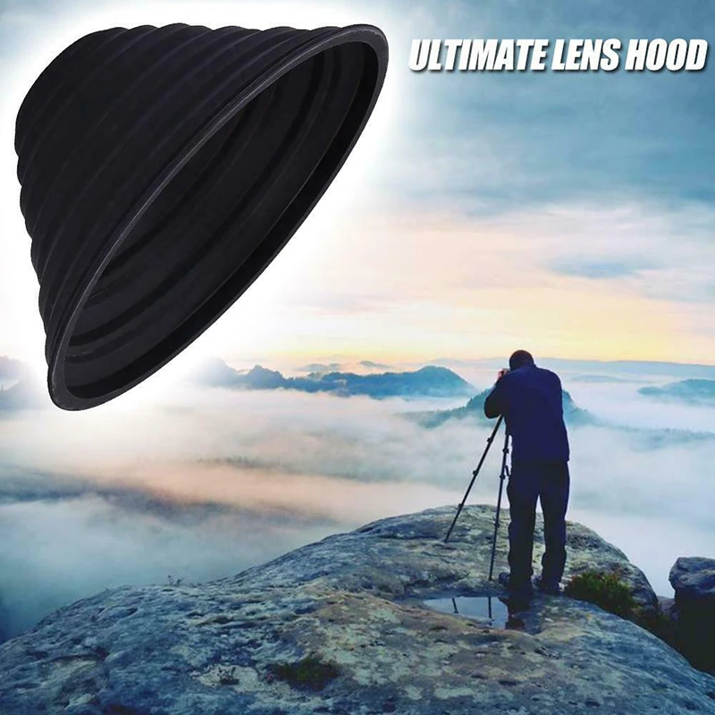 

Anti-glass Ultimate Camera Lens Cover Hood Anti-reflective Silicone Photos Hood
