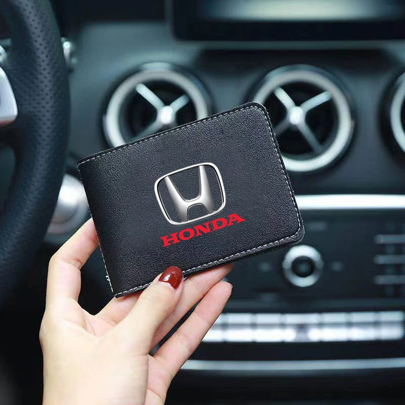 

Auto Driver License Cover Leather Car Driving Documents Case Credit Card Holder For Honda Fit Civic Accord 7 8 Pilot City Jazz