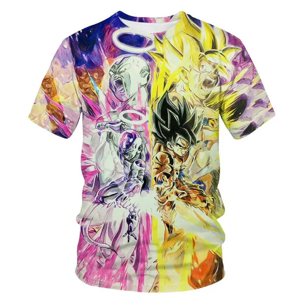Dragon Ball 3d Футболка мужская футболка с круглым вырезом и коротким рукавом