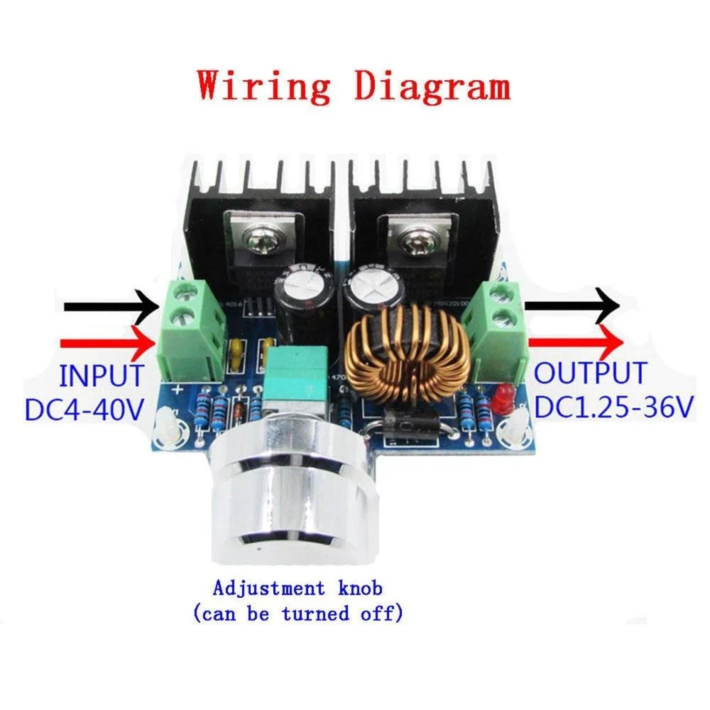 XH-M401 DC-DC понижающий преобразователь модуль питания XL4016E1 PWM регулируемый от 4-40 В до