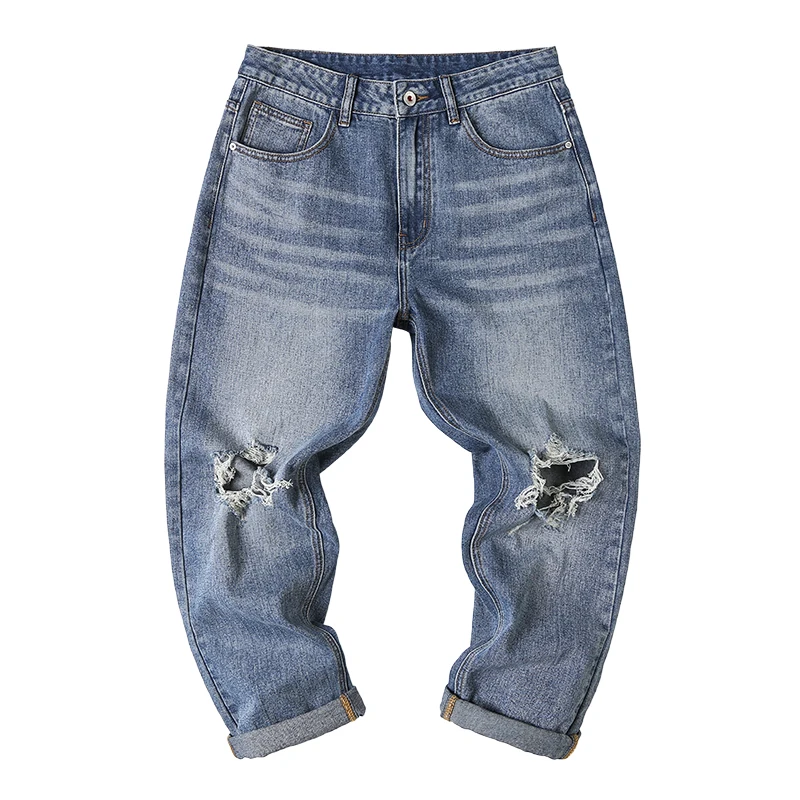 

2021 Baggy Jeans For Men Wide Leg Boy Oversize Men's Pants Baggy Jean Cargo Denim Overalls Trousers Boys