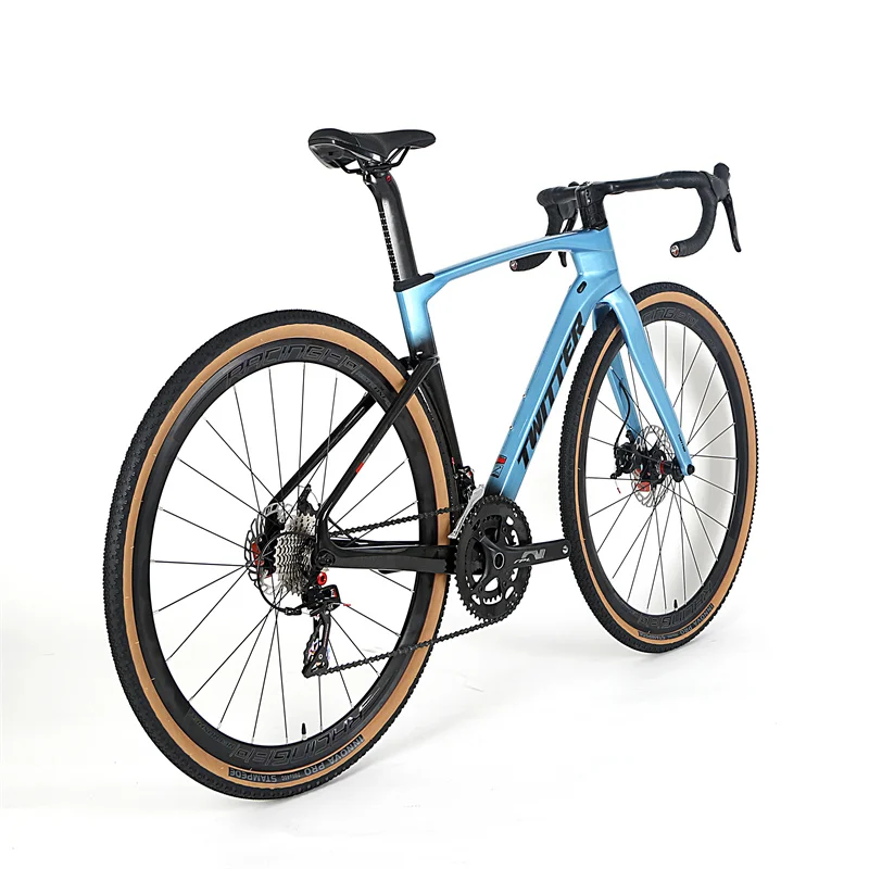 Pаспродажа TWITTER GRAVEL-V2-RS-24-speed Маленький Комплект алюминиевых колес с углеродным рулем и полностью скрытым маршрутом 700C, велосипед из углеродного волокн...