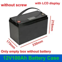 12v 100ah battery case 4s 50a lifepo4 bms 12 8v 100ah 120ah empty box with lcd soc display for diy solar system energy storage