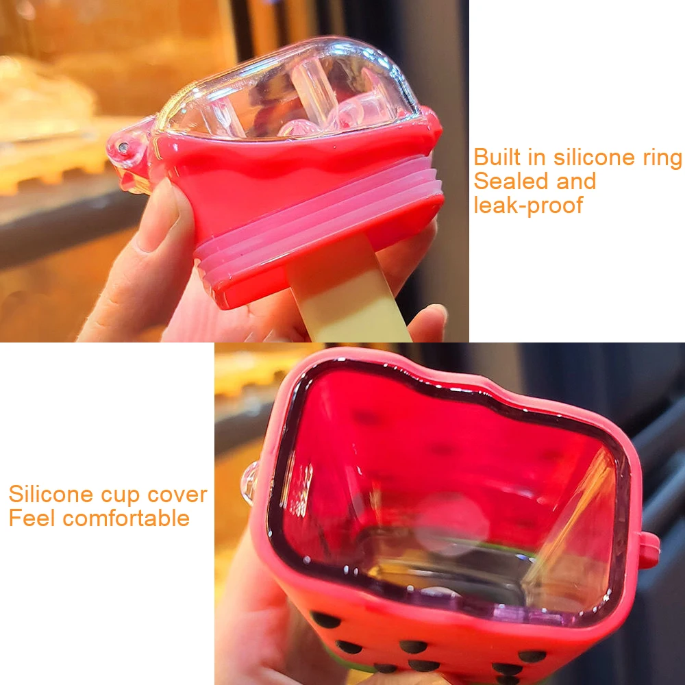 Креативная Детская Бутылка Для Воды Герметичная Квадратная Чашка Арбуза