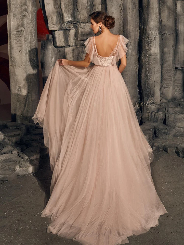 

BAZIIINGAAA Simple Wedding Dress Lace Little Beading Strapless Dress Luxury Wedding Gowns Bridal Can Be Washed Bride Dresses