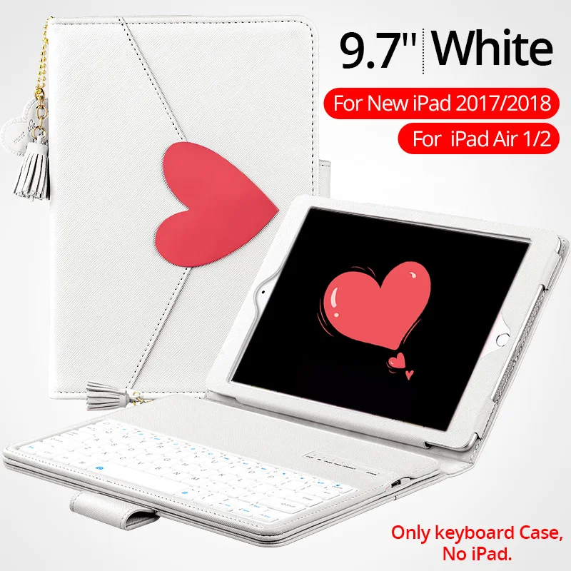 White For iPad 9.7 PZOZ чехол для Apple iPad Pro 9,7 10,5 дюймов Новинка iPad mini 5 4 3 Air 1 2 защитный чехол с Чехлы C клавиатурой Bluetooth - Цвет: White For iPad 9.7