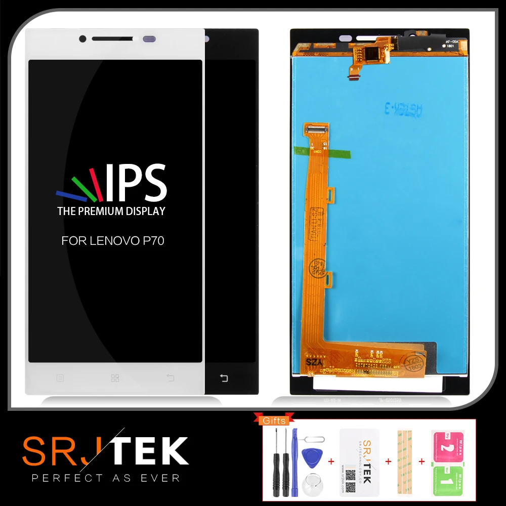 SRJTEK для Lenovo P70 стеклянный ЖК дисплей сенсорный экран матрица дигитайзер датчик с