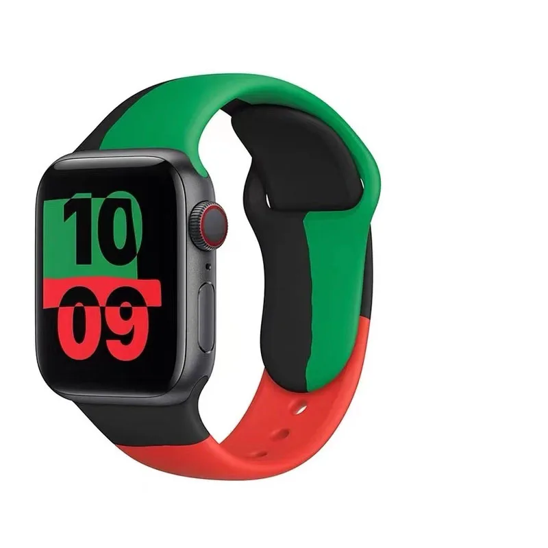 

Sport silicone Strap for Apple watch band 44mm 40mm 42mm 38mm smartwatch wristband belt loop bracelet iWatch 1 2 3 4 5 6 band