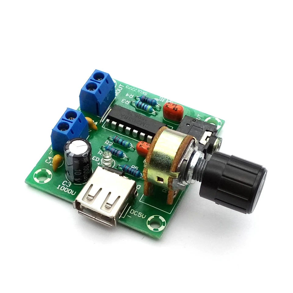 Фото Мини-усилитель PM2038 5 В, USB-усилитель переменного и постоянного тока, усилители мощности 5Wx2, высокоточный продукт №2
