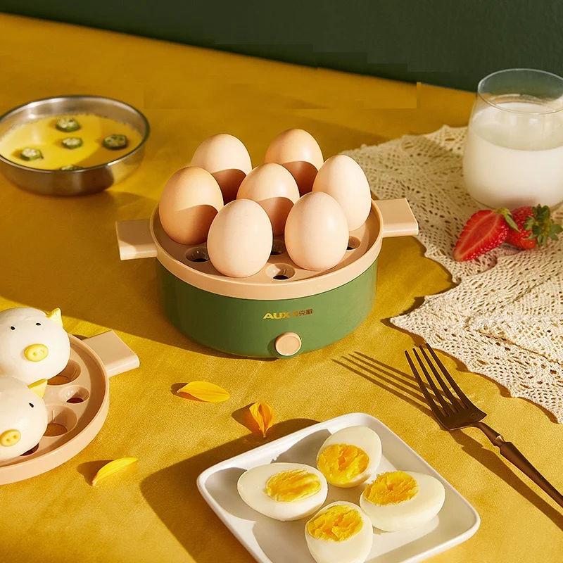 

220V 2 Layers Electric Egg Steamer Automatic Multifunctional Boiler Breakfast Maker Steaming Cooking Machine Multi Cooker