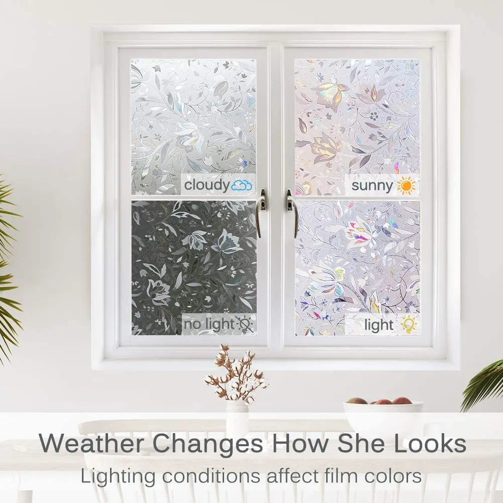 Виниловая матовая оконная пленка конфиденциальности ПВХ статическая липкая