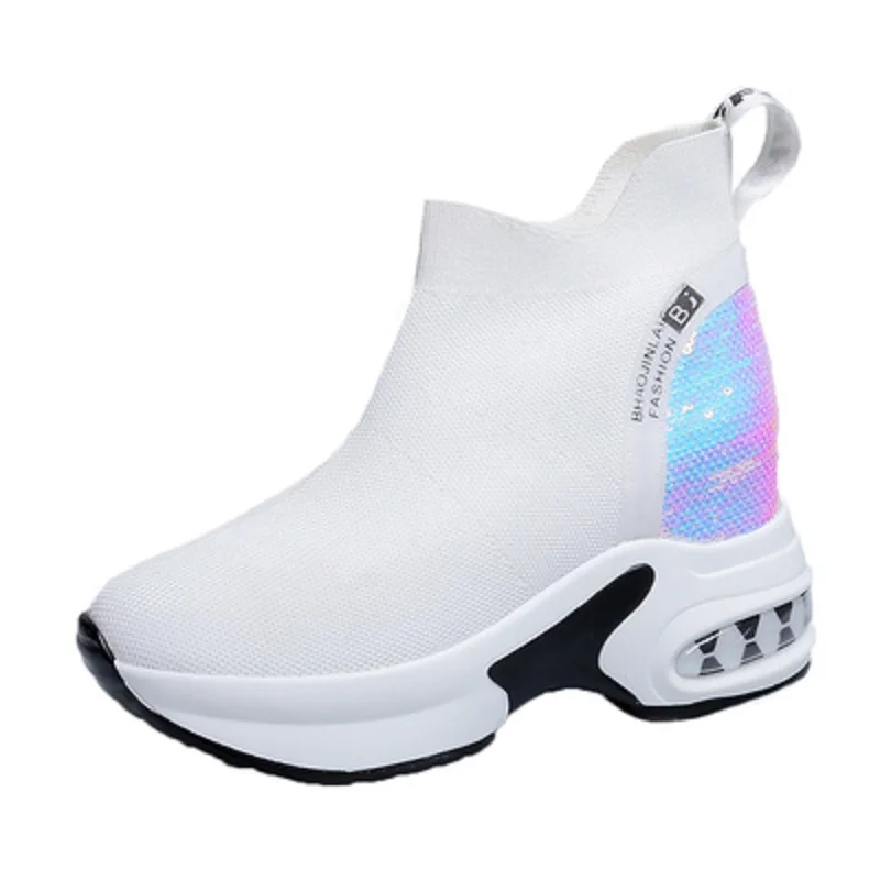 

2021 Spring And Autumn Fashion Wild Lightweight Breathable Thick Bottom Casual Sneakers